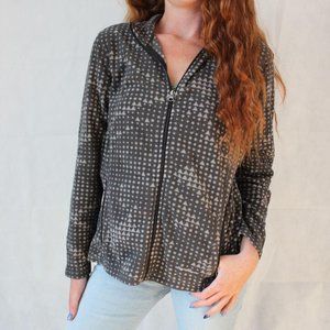 Eddie Bauer geometric full zip fleece